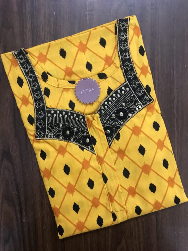 Neck Embroidery Nighty