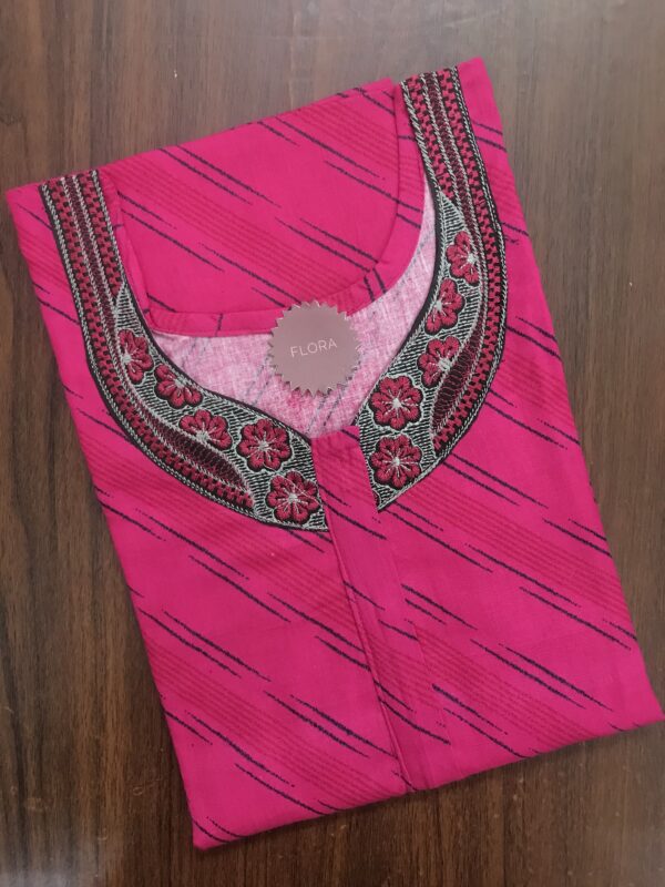 Neck Embroidery Nighty