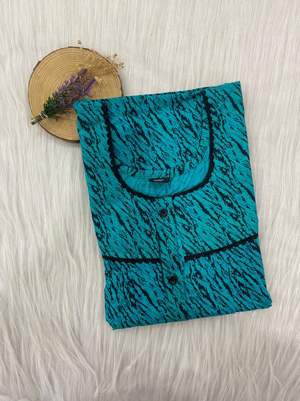 DOUBLE LACE WITH OPENABLE BUTTON NIGHTY