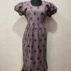 FEEDING FROCK WITH SIDE POCKET & ELASTIC PUFF SLEEVE