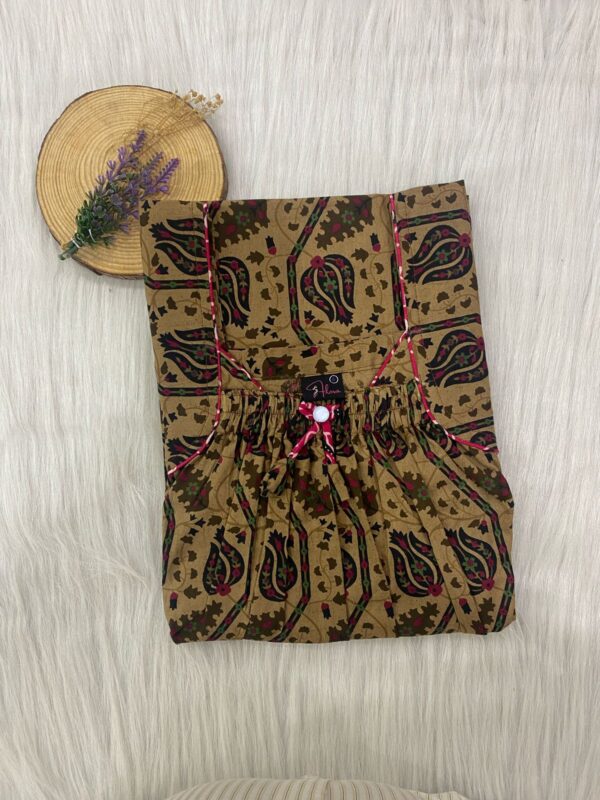 Front Elastic Pleated Nighty