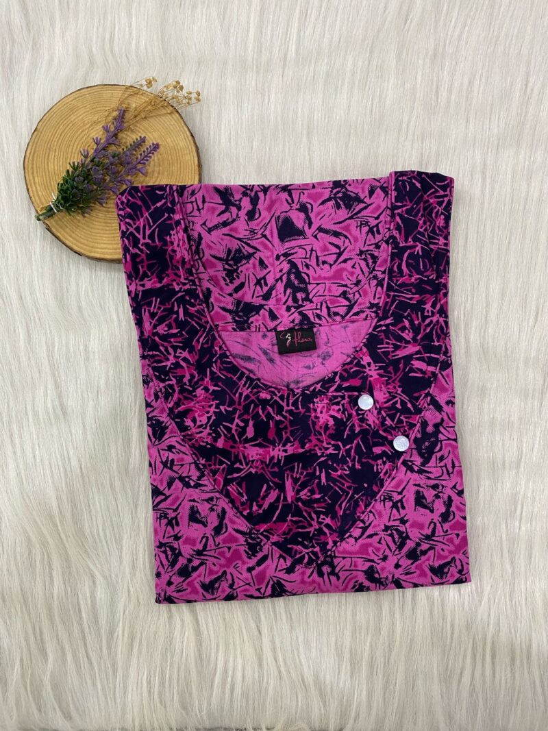 V-Neck Side Button Nighty