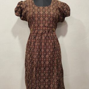 AJRAKH COTTON FEEDING FROCK WITH SIDE POCKET