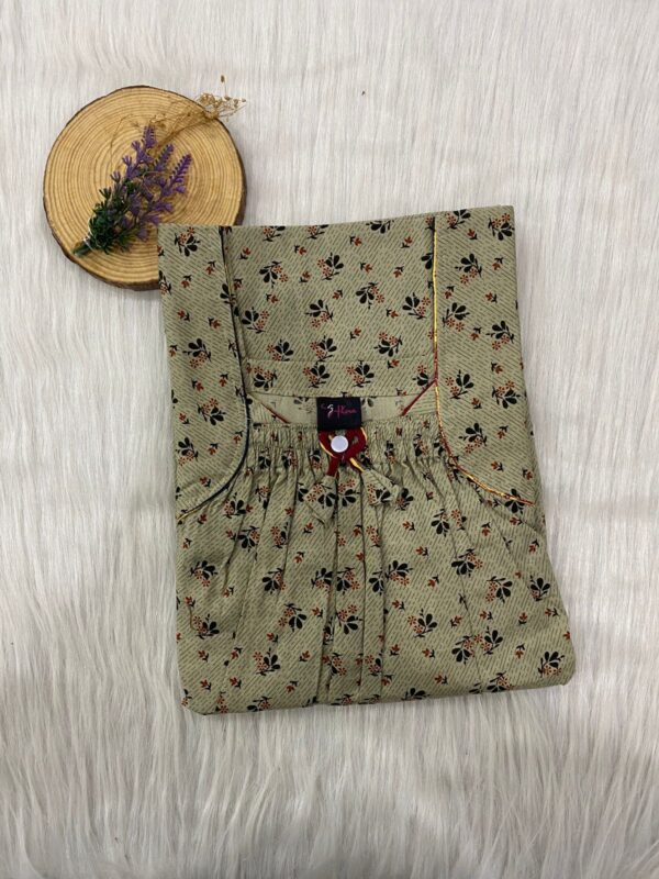 Front Elastic Pleated Nighty