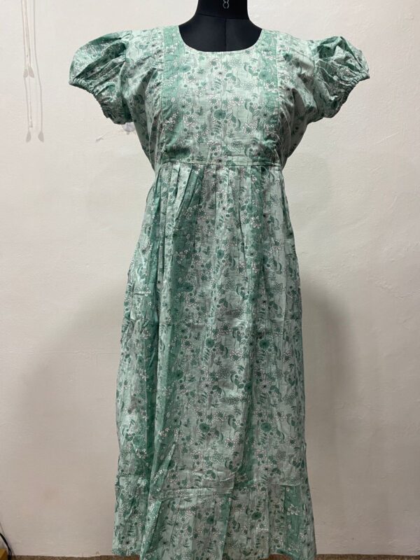 PURE COTTON FEEDING FROCK WITH SIDE POCKET