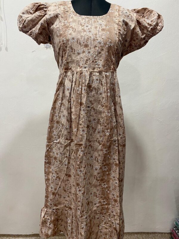 PURE COTTON FEEDING FROCK WITH SIDE POCKET