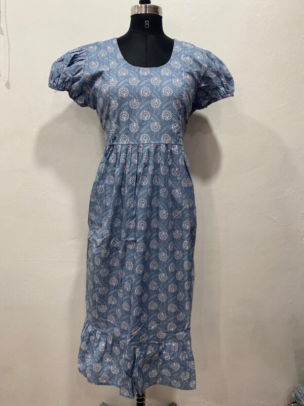 PURE COTTON FEEDING FROCK WITH SIDE POCKET