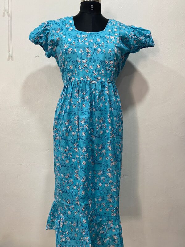 PURE COTTON FEEDING FROCK WITH SIDE POCKET