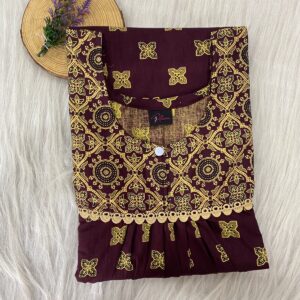 FRONT PLEATED LACE NIGHTY