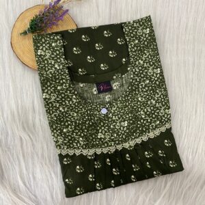 FRONT PLEATED LACE NIGHTY