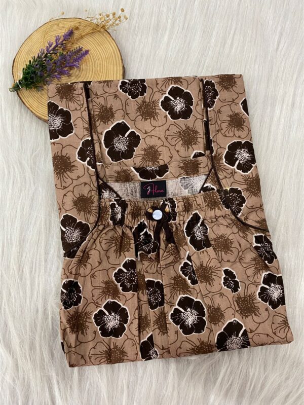 Front Elastic Pleated Nighty