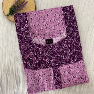 Cotton Feeding Nighty With Two Side Vertical Zip and Single Centre Zip