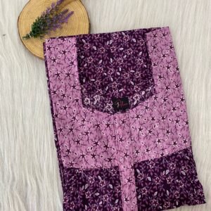 Cotton Feeding Nighty With Two Side Vertical Zip and Single Centre Zip