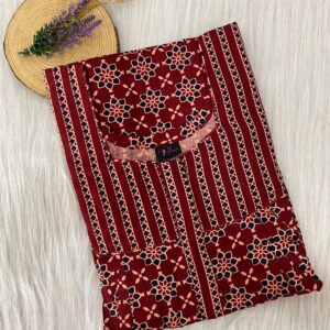 Cotton Feeding Nighty With Two Side Vertical Zip and Single Centre Zip
