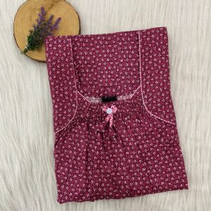 Front Elastic Pleated Nighty