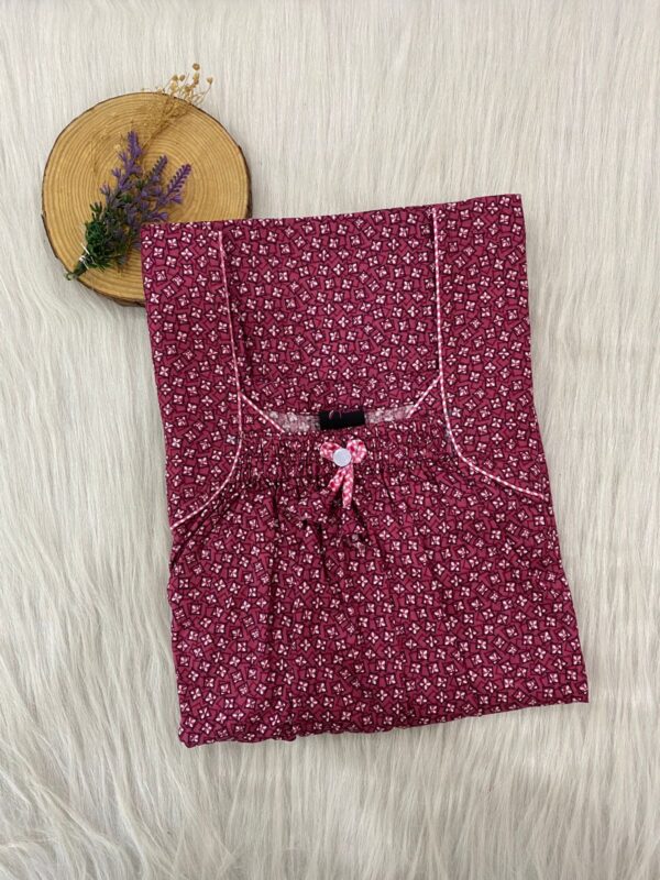 Front Elastic Pleated Nighty