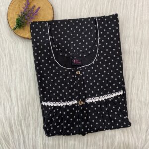 PURE COTTON LONG ZIP FEEDING NIGHTY