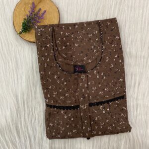 PURE COTTON LONG ZIP FEEDING NIGHTY