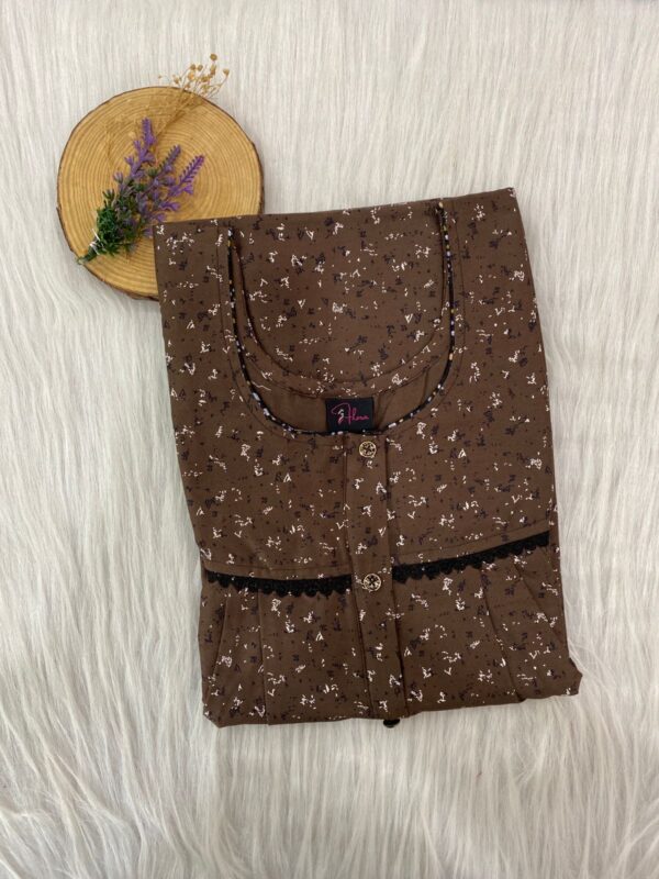 PURE COTTON LONG ZIP FEEDING NIGHTY