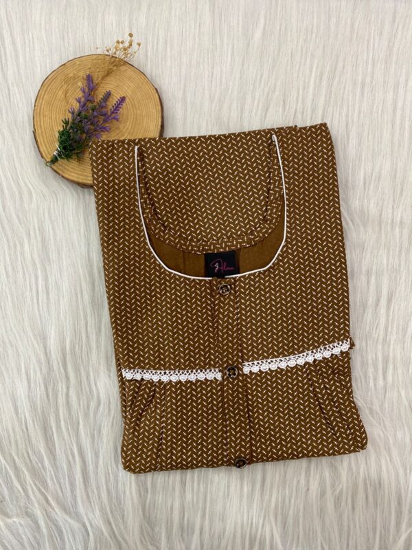 PURE COTTON LONG ZIP FEEDING NIGHTY