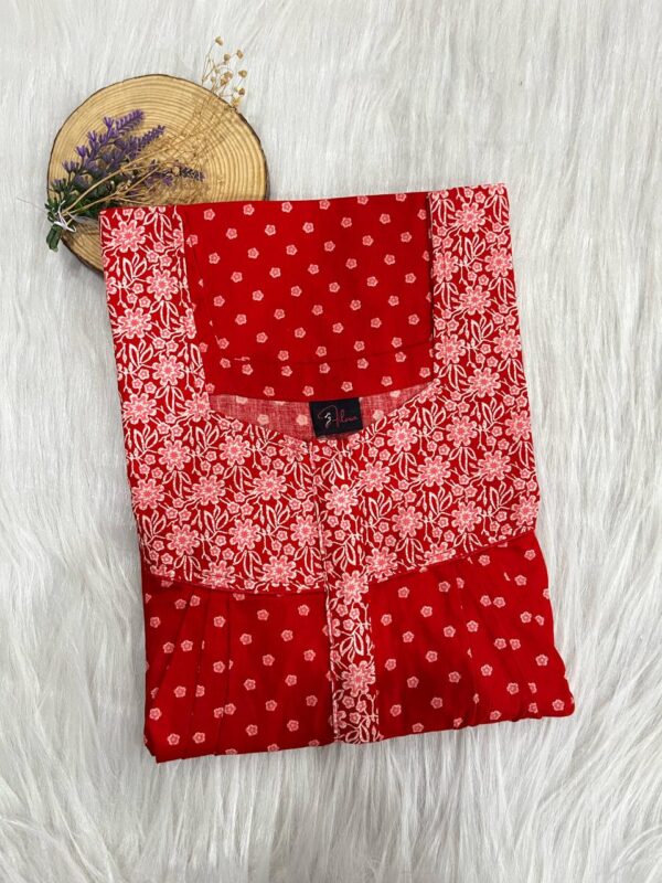 Mix N Match Square Neck Pleated Nighty