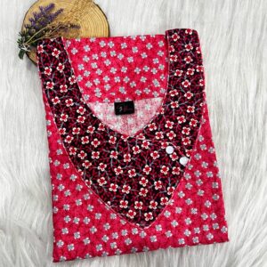 V-Neck Side Button Nighty