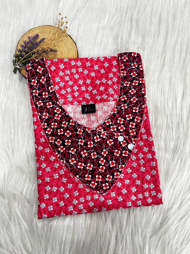 V-Neck Side Button Nighty