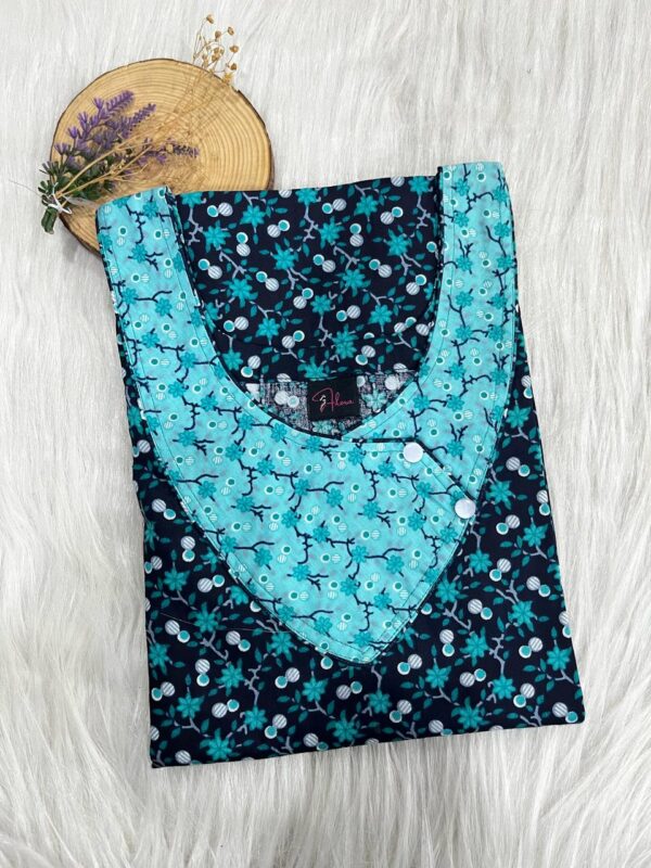 V-Neck Side Button Nighty