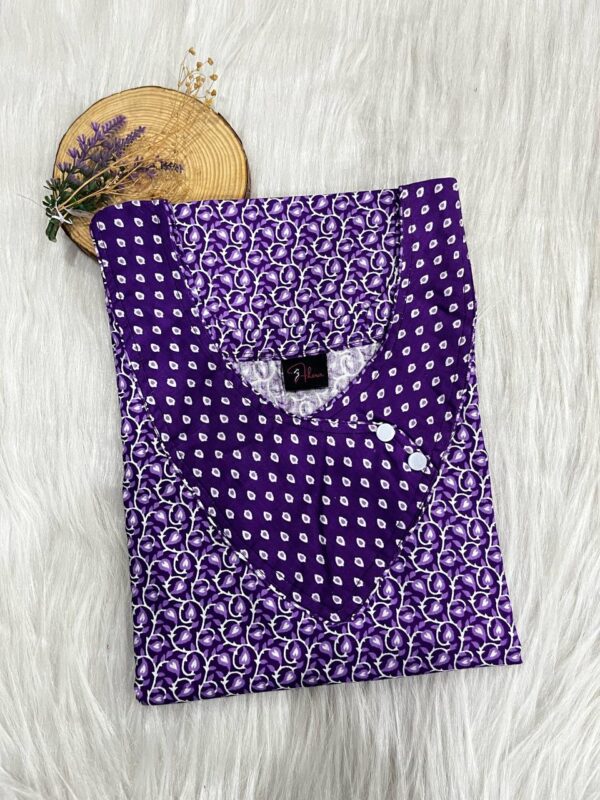 V-Neck Side Button Nighty