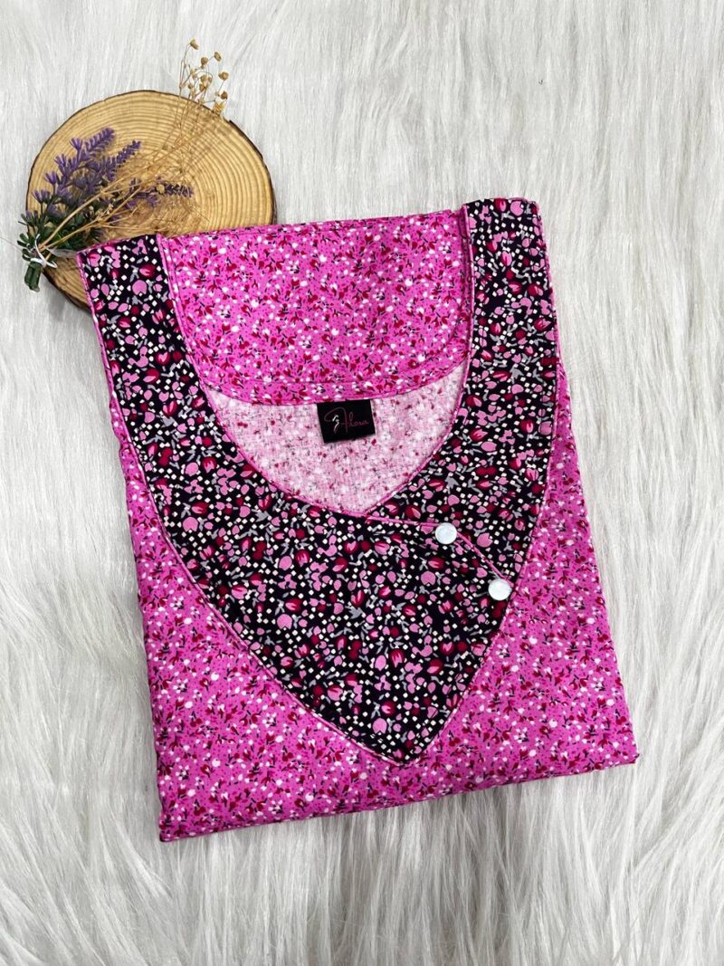 V-Neck Side Button Nighty