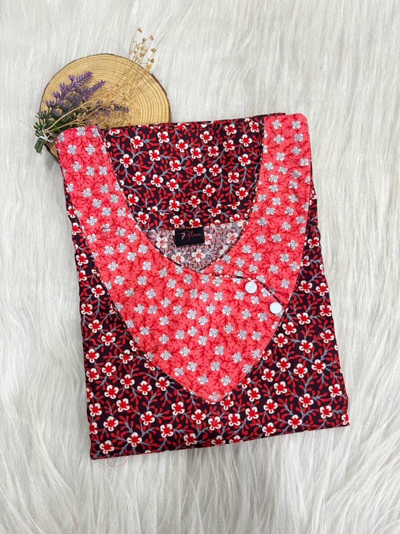 V-Neck Side Button Nighty