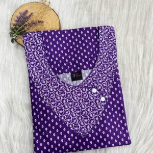 V-Neck Side Button Nighty