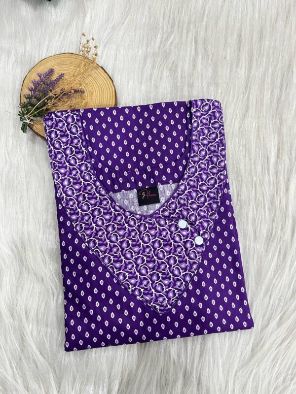 V-Neck Side Button Nighty