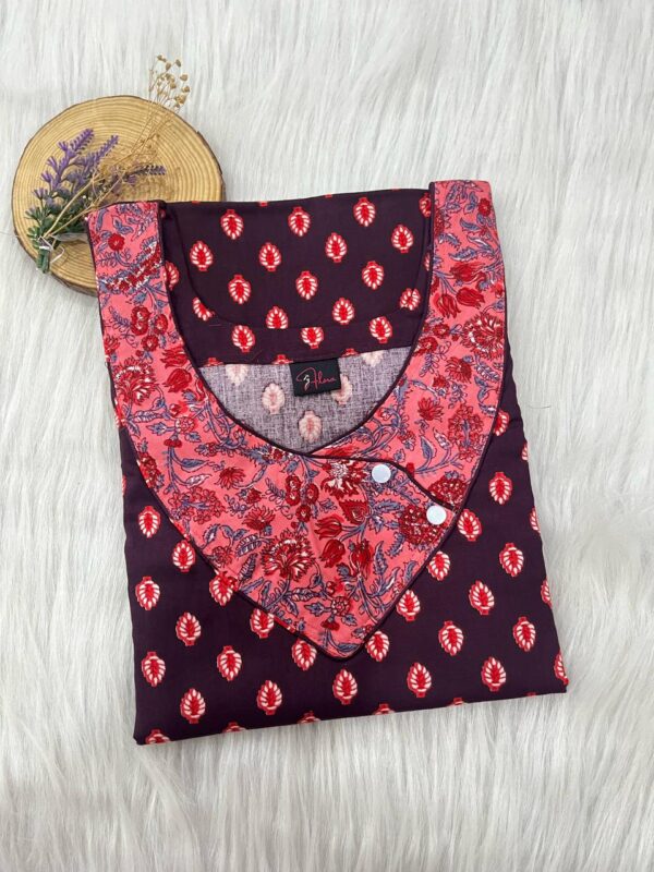 V-Neck Side Button Nighty