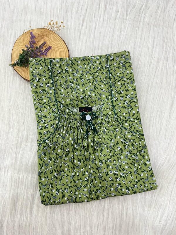 Front Elastic Pleated Nighty