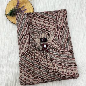 Front Elastic Pleated Nighty