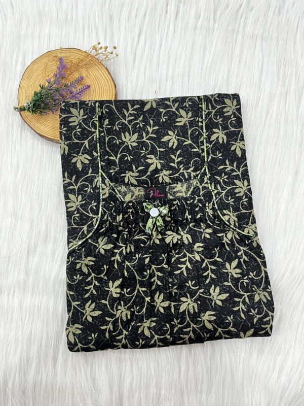 Front Elastic Pleated Nighty