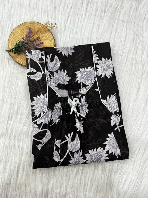 Front Elastic Pleated Nighty