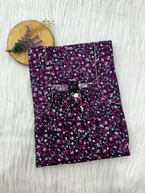 Front Elastic Pleated Nighty