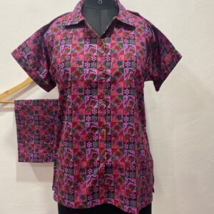 FULL OPEN BUTTON COTTON NIGHT DRESS