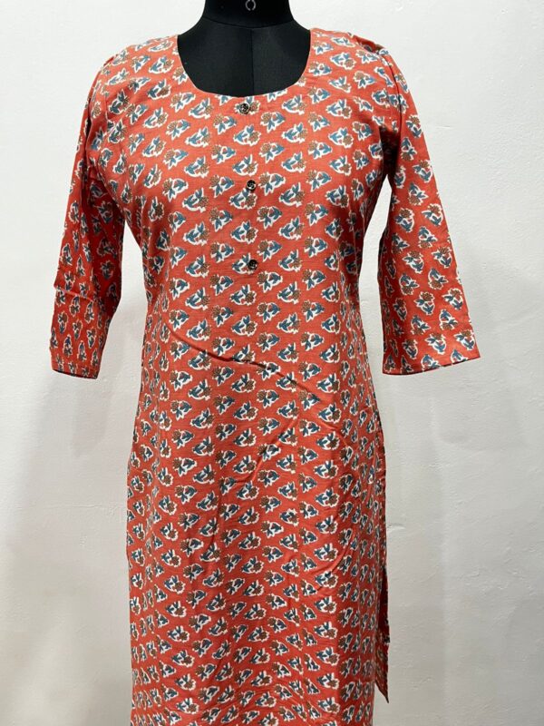 Muslin Cotton Straight Kurti