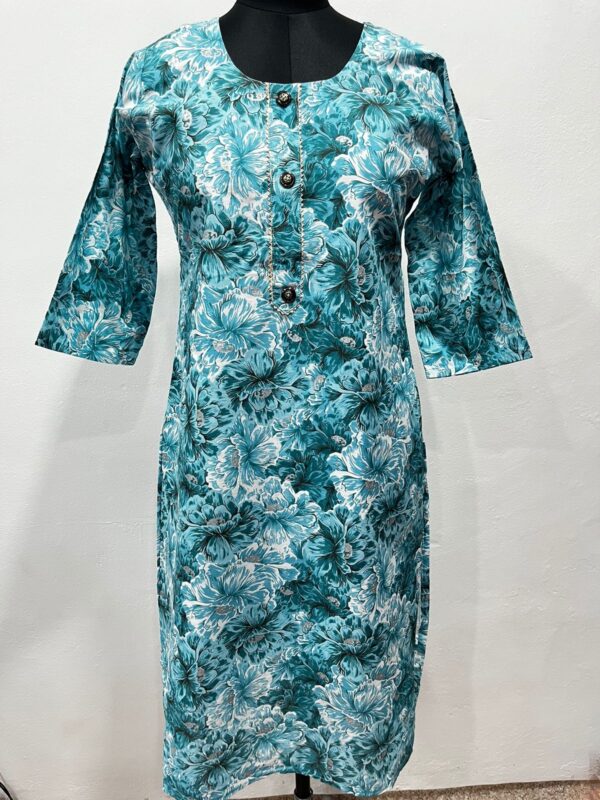 Muslin Cotton Straight Kurti