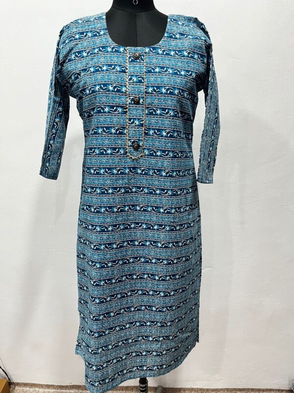 Muslin Cotton Straight Kurti