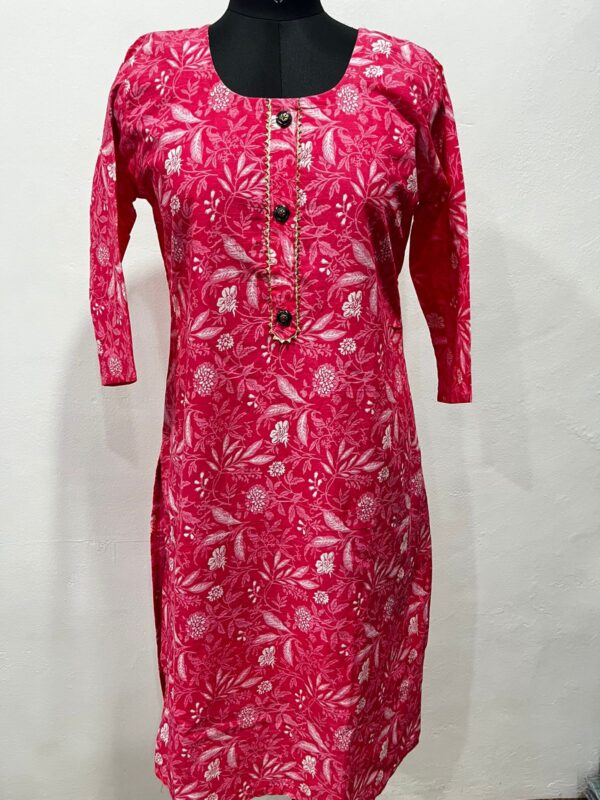 Muslin Cotton Straight Kurti