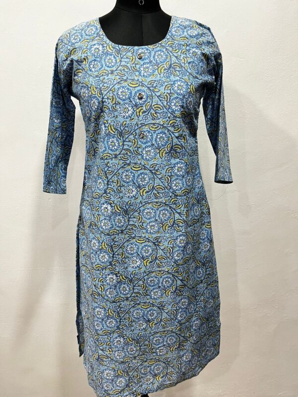 Muslin Cotton Straight Kurti