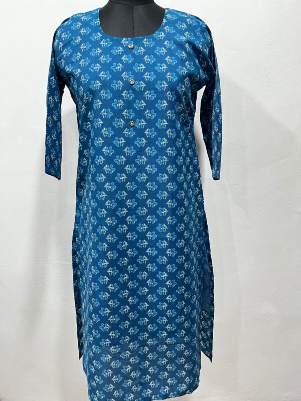 Muslin Cotton Straight Kurti