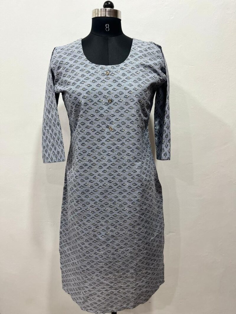 Muslin Cotton Straight Kurti