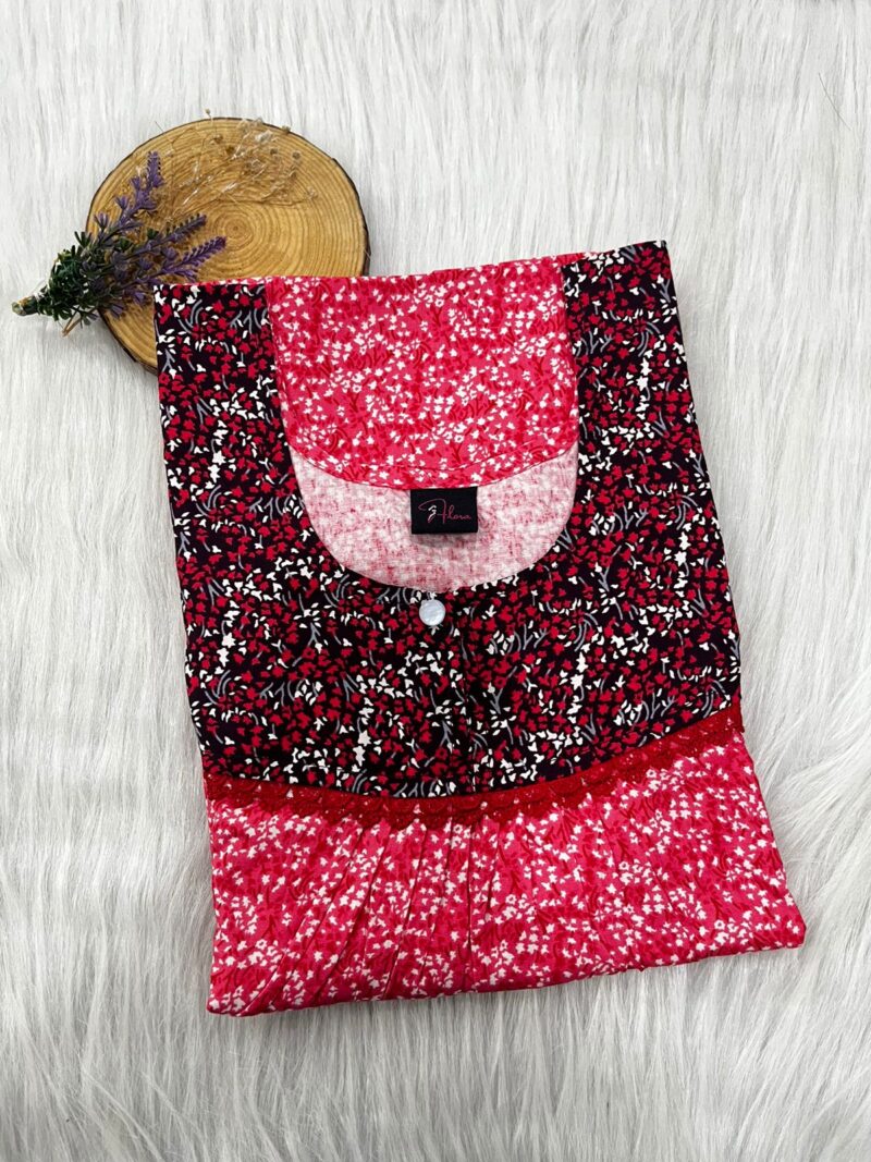 FRONT PLEATED LACE NIGHTY