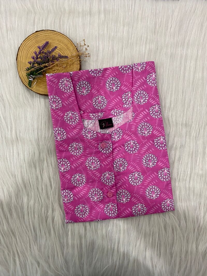 Pure Cotton Full Open Button Nighty