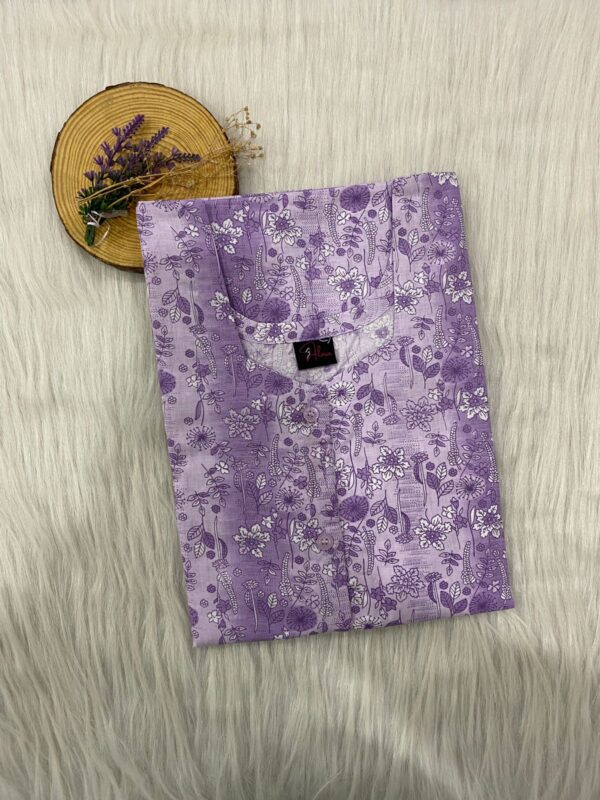 Pure Cotton Full Open Button Nighty